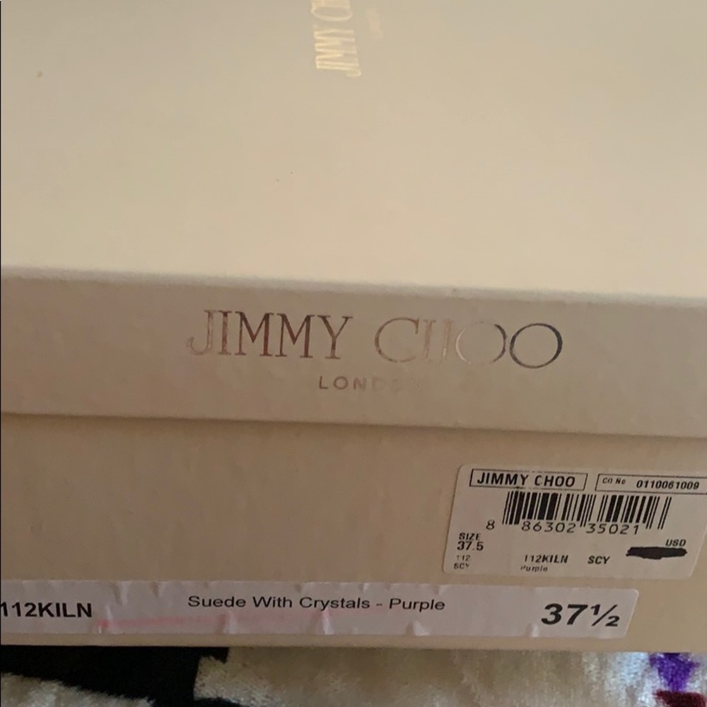 Jimmy choo suede with crystals in purple